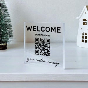 Personalized Wifi QR Sign - QR Code Scanner, Wifi Password Sign, What’s The Wifi Code, Guest Wifi Password, Airbnb Sign