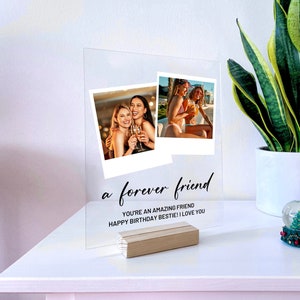 NEXT DAY SHIP Acrylic Picture Frame With Quote - Custom Acrylic Photo Plaque for Best Friend Picture Frame Collage Custom Birthday Gift
