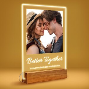 NEXT DAY SHIP Acrylic Picture Frame With Quote - Custom Acrylic Photo Plaque for Best Friend Valentines Day