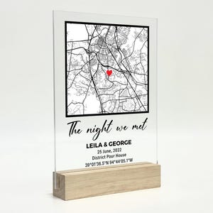 NEXT DAY SHIP Our First Date Map - Personalized Couple Map, Where It Began Map of Place, Valentines Day