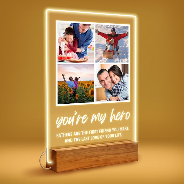 NEXT DAY SHIP Acrylic Picture Frame With Quote - Custom Acrylic Photo Plaque for Best Friend Valentines Day