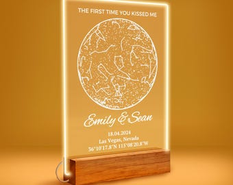 Custom Star Map Gift | Personalized Constellation Plaque | Wedding Anniversary Gift for Couple | Personalized Star Map Sign