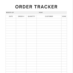 Online Order Planner, Online shopping tracker, Online purchases Log, Order Tracker, Order Planner, Shopping Tracker, Online Order Log, PDF