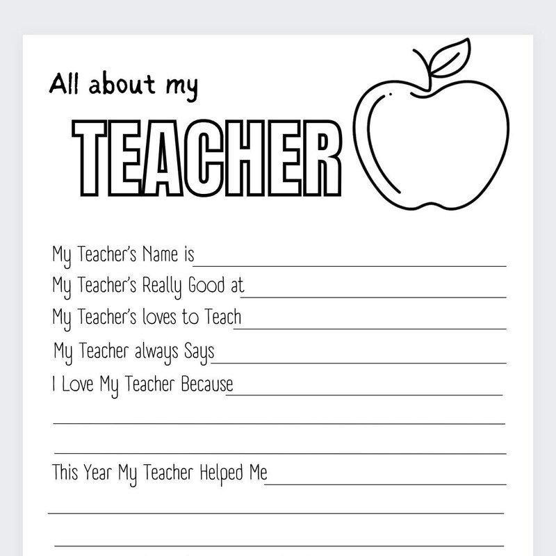 Teacher Printables Etsy