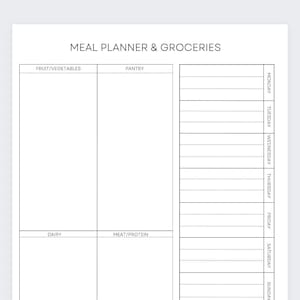 Meal Planner,Grocery List,Weekly Meal Planner,Menu Planner,Household Planner,Groceries,grocery list notepad,