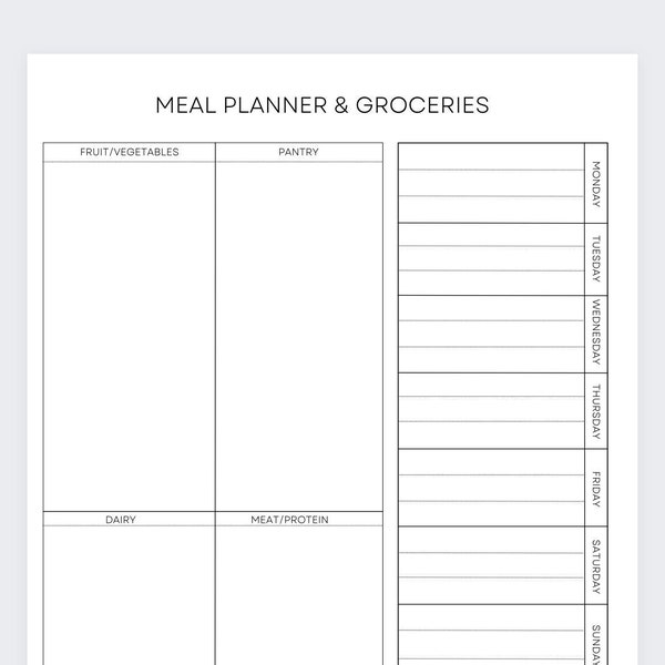 Meal Planner,Grocery List,Weekly Meal Planner,Menu Planner,Household Planner,Groceries,grocery list notepad,