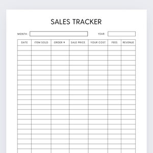Sales Tracker, Sales Organizer,Sales Tracking,Sales Log,Sales Planner,Sales Sheet, Revenue Tracker,Sales Goals,Sales Record,Sales Template