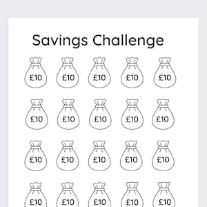 10 Pound Challenge,Savings Challenge,Money Savings,Pound Challenge,Saving Challenge,Savings tracker,Cash envelope,Savings Sheet,Money saving