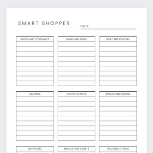 Grocery List Planner: Smart Shopper, Meal Organizer