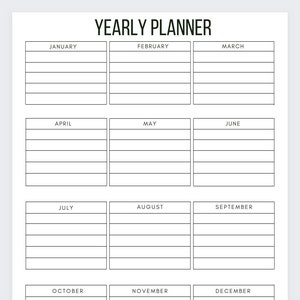 Minimalist Year at a Glance Planner 2023 (Printable)
