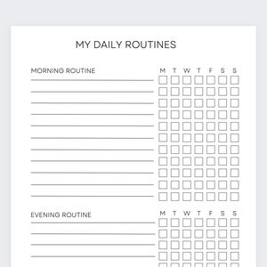 My Daily Routine,Daily Planner,Happy Planner,Daily Checklist,Agenda Planner, Daily Tracker,Habit Tracker,Daily Gratitude,To do List,Schedule