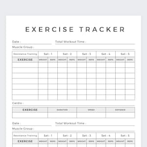 Exercise Tracker,Workout Tracker,75 Soft challenge,Fitness log,workbook log template,Fitness Tracker,Weight Loss Tracker,Workout Printable