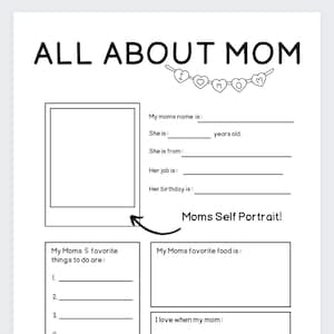 All about my Mom,Mom Questionaire,Mom Interview,Keepsake gift for Mom,Mothers Day gift,All about my Mum,Mum gift,Mothers Day,Gift for Mum
