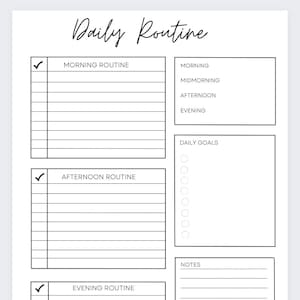 Daily Routine, Daily Planner,Happy Planner,Daily Checklist,Agenda Planner, Daily Tracker,Habit Tracker,Daily Gratitude,To do List,Schedule