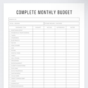 The Complete Budget Planner,Financial planning,Paycheck Budget,Finance Binder,Savings tracker,Finance,Financial planning,Biweekly Budget