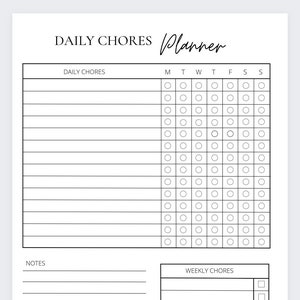 Daily Cleaning Schedule: Minimalist Chores Checklist (Printable PDF)
