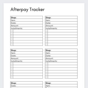 AfterPay Tracker,Rechnungsplaner,Planer nach Bezahlung,Expense Tracker,Nachzahlungsplan,Kredit Tracker,Kreditplaner,Raten Tracker,Nachzahlungsplaner