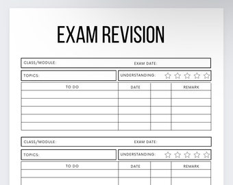 assignment notebook drawing Exam Tracker,Exam Revision Planner,Assignment Tracker, Student Planner, College Planner,Homework Tracker,Printable,Happy planner,Digital PDF