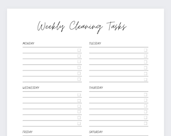 Weekly Cleaning Checklist,Cleaning,Housekeeping Cleaning List,House Cleaning,Cleaning Printable,Cleaning Schedule,Deep Cleaning,Checklist