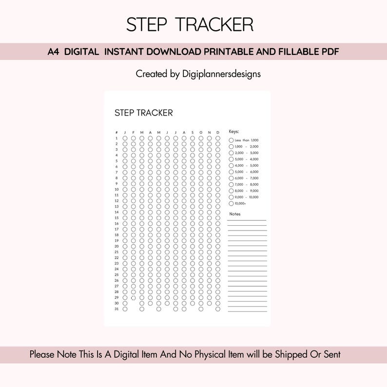 Step Rangs Step Tracker,walking Tracker, Activity Tracker, Daily Steps Log ...