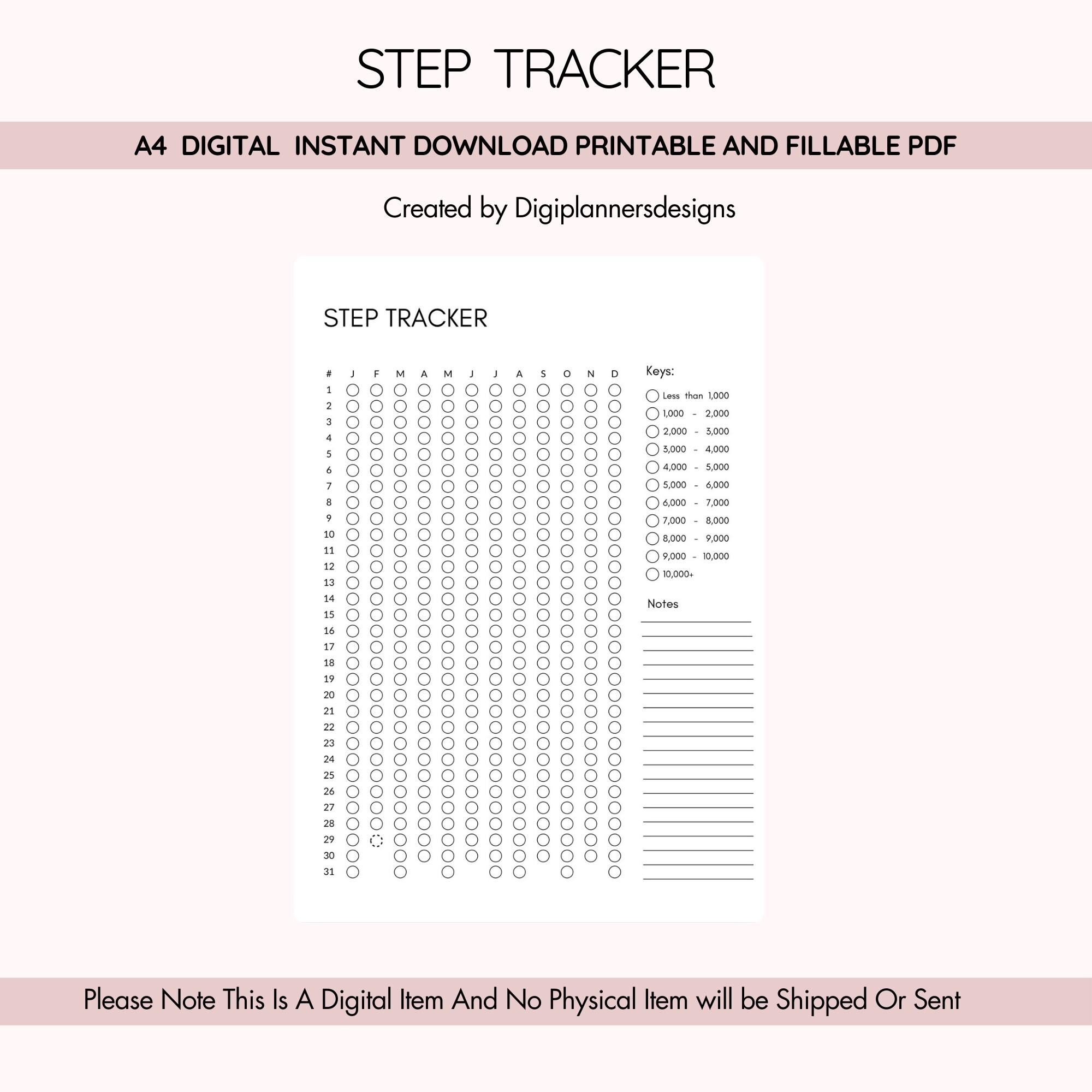 Step Tracker,walking Tracker, Activity Tracker, Daily Steps Log ...