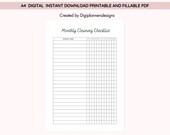 Monthly Cleaning Checklist,Cleaning,Housekeeping Cleaning List,House Cleaning,Cleaning Printable,Cleaning Schedule,Deep Cleaning,Checklist