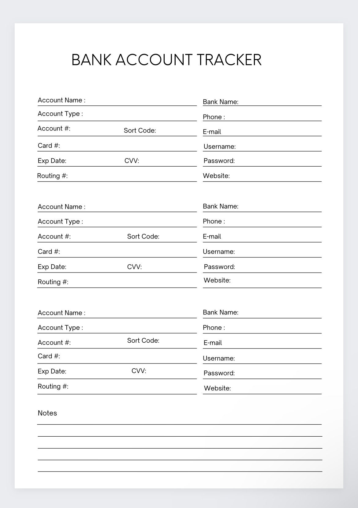Bank Account Tracker,bank Account List,bank Account Details,finance Tracker,account Tracker