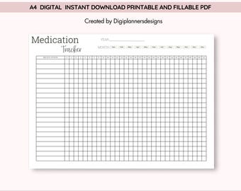 Registro de medicamentos imprimible, organizador de pastillas, registro de medicamentos, organizador de medicamentos, lista de medicamentos, planificador de pastillas, planificador de medicamentos