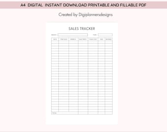Sales Tracker, Sales Organizer,Sales Tracking,Sales Log,Sales Planner,Sales Sheet, Revenue Tracker,Sales Goals,Sales Record,Sales Template