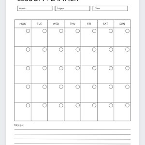 Lesson Plan Template, Lesson Planner Printable, Homeschool Teacher Planner, Weekly, Daily Plans, Academic Schedule, Simple Lesson Plan Book image 7