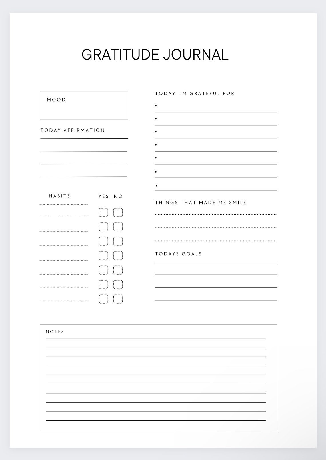 Gratitude Journal,thoughts Planner,affirmation Planner
