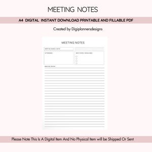 Meeting Notes Planner,Meeting Minutes,Work Planner,Meeting Tracker,Meeting Prep Template,Business Note Taking,Meeting Agenda,Meeting Tracker