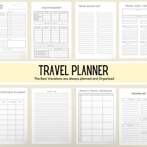 Travel Planner Templatetravel Organizationpacking (Instant Download) - Etsy