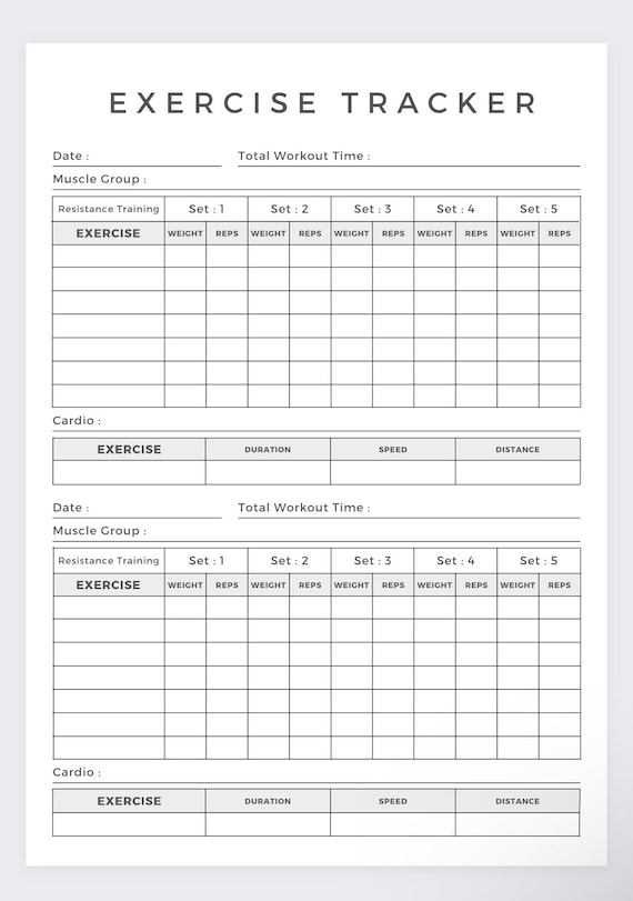 Exercise Tracker workout Tracker 75 Soft Challenge fitness Log workbook Log Template fitness Tracker weight Loss Tracker workout Printable Etsy New Zealand