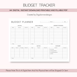 Landscape Budget Planner,Financial planning,Paycheck Budget,Finance Binder,Savings tracker,Finance,Financial planning,Biweekly Budget image 1