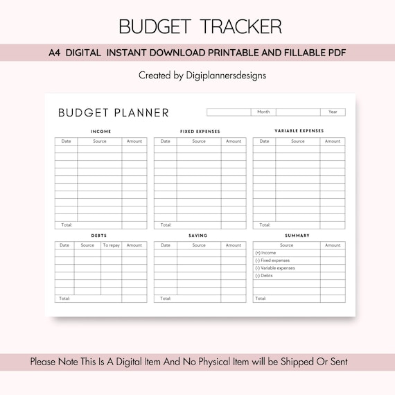 Landscape Budget Planner,Financial planning,Paycheck Budget,Finance Binder,Savings tracker,Finance,Financial planning,Biweekly Budget
