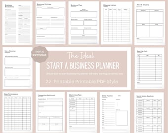 Small Business Planner: Business Plan Template (PDF Printable)