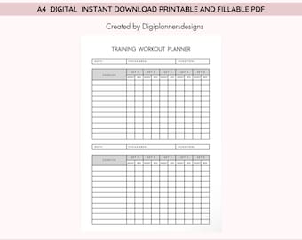 Grauer Trainingsplaner, Workout-Planer, Fitnessplaner, Trainingsplaner,Übungs-Tracker, Krafttrainingsplan, Workouts Planer,