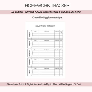 Suivi des devoirs pour enfants, Agenda de devoirs, Suivi des devoirs des élèves, Agenda scolaire, Journal des devoirs quotidien, Organisateur d'apprentissage, Journaux pour enfants