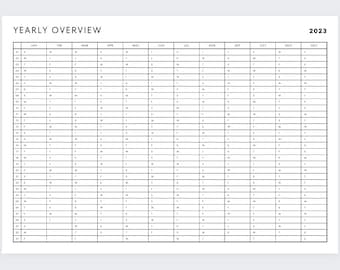 Yearly Overview,Yearly Planner,Year at a Glance,Yearly Calendar,Yearly To Do List,Yearly Goal Tracker,2023 Year Calendar,Yearly Calendar