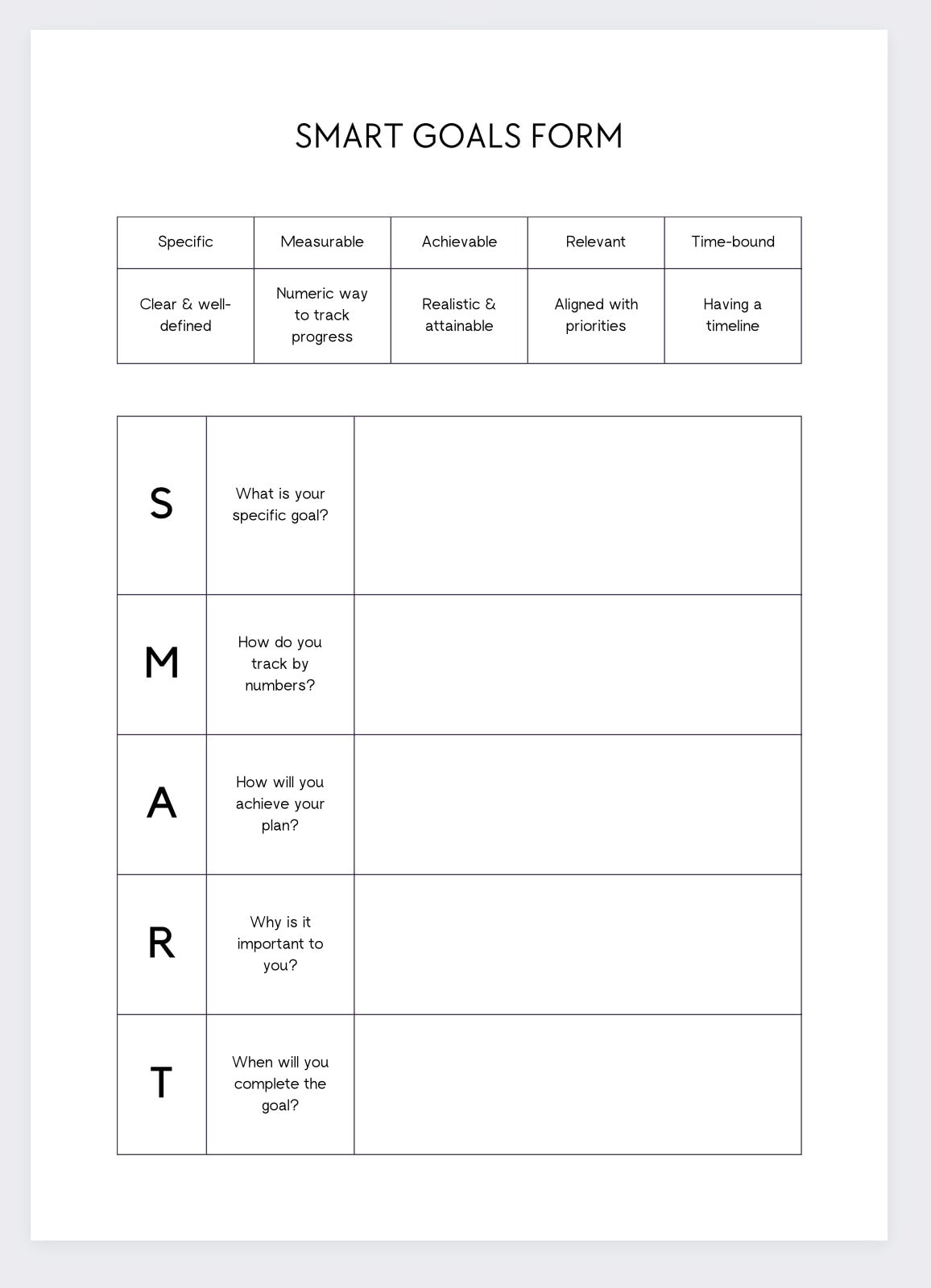 smart-goal-sheet-goals-planner-smart-goal-printable-goal-setting-planner-template-actionable-goal-tracker-achievable-goal-organizer-etsy