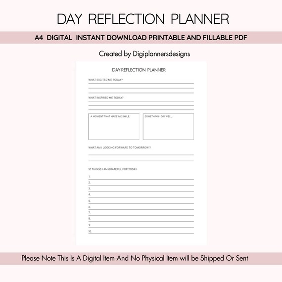 Daily Reflection Planner,Mindfulness Journal, Self-Discovery planner, Personal growth journal,Daily intention setting,Reflective journal