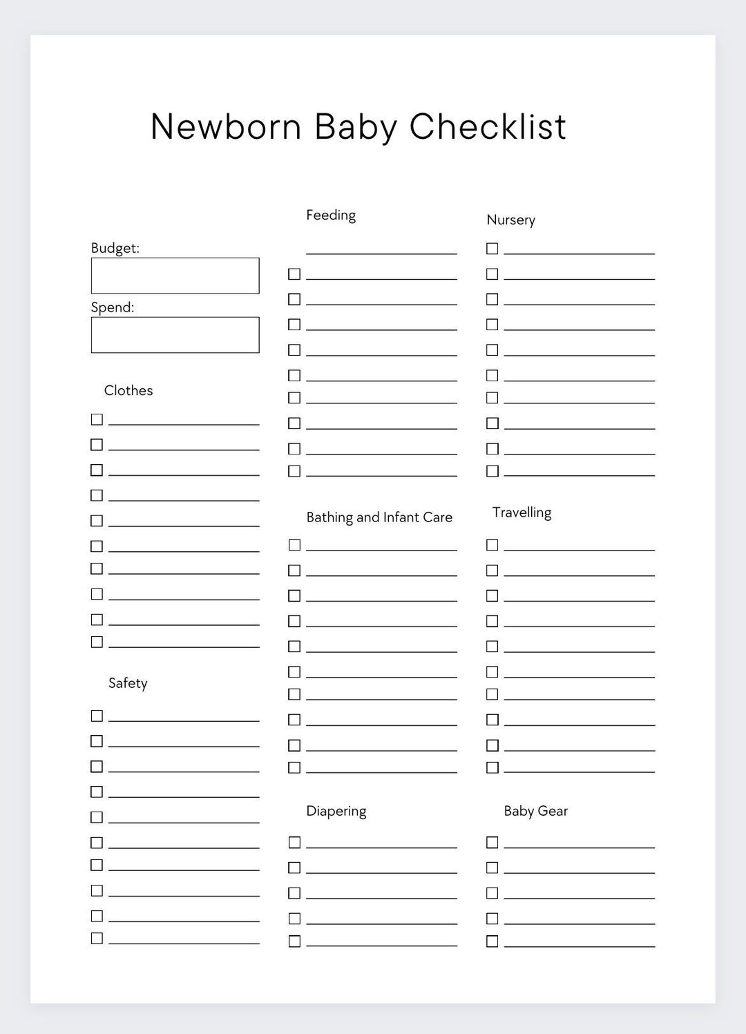 Lista esencial para la llegada del bebe sale