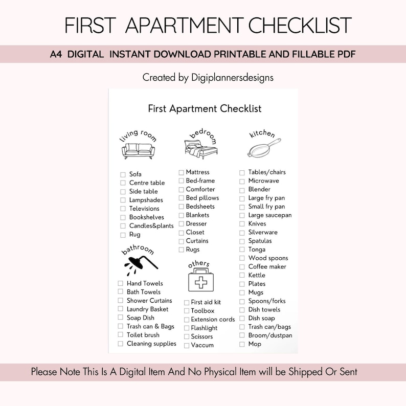 New Home Checklist, Moving House Planner, First Home Essentials List ...