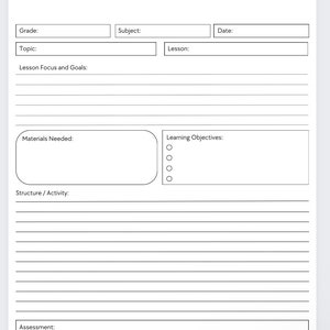 Teaching Planner,Lesson Plan,Lesson Planner Printable,Homeschool Teacher Planner, Weekly,Daily Plans,Academic Schedule,Lesson Plan Book, image 9
