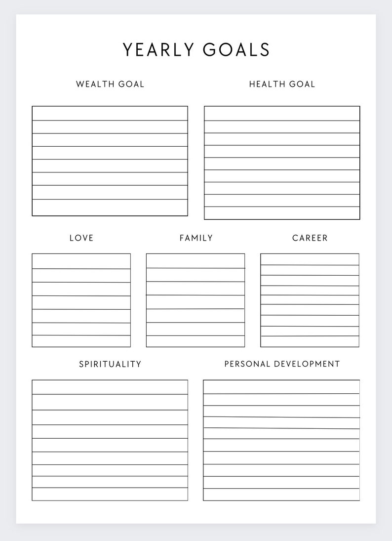 8 Areas of Life Planner,life Vision Planner,goal Planner,dream Life ...