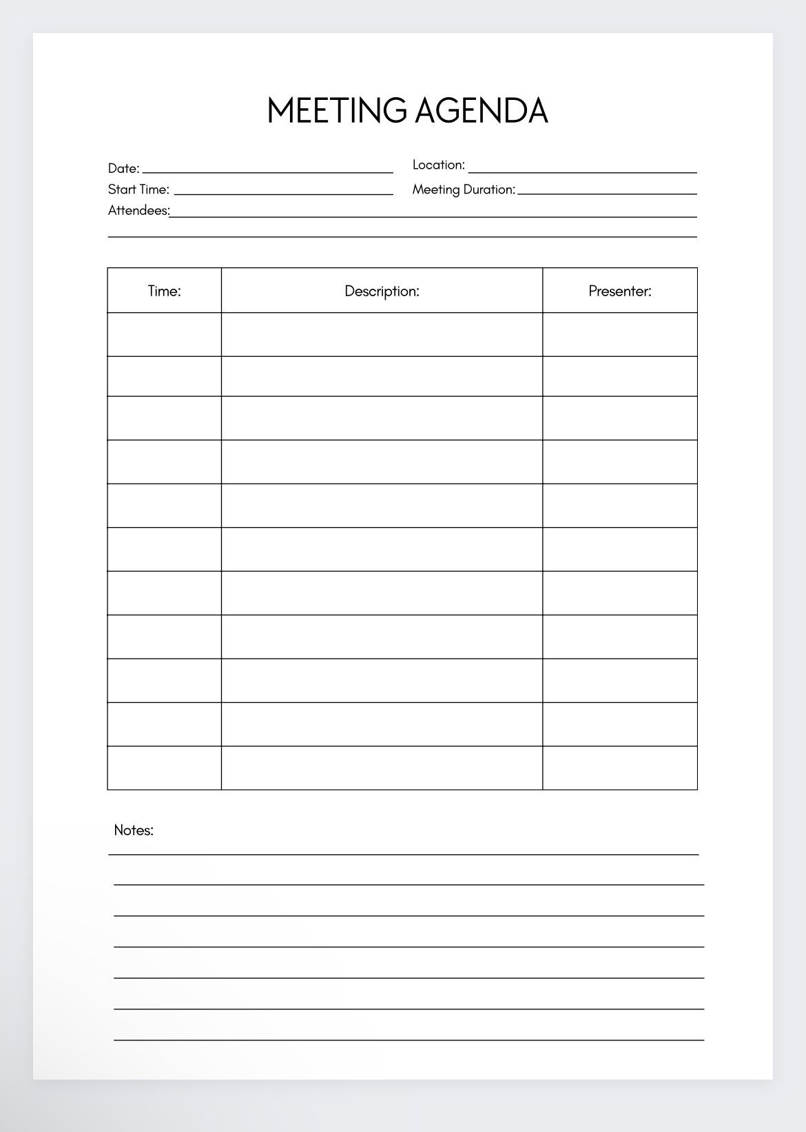 Meeting Agenda,meeting Agenda Printable,professional Agenda Template ...