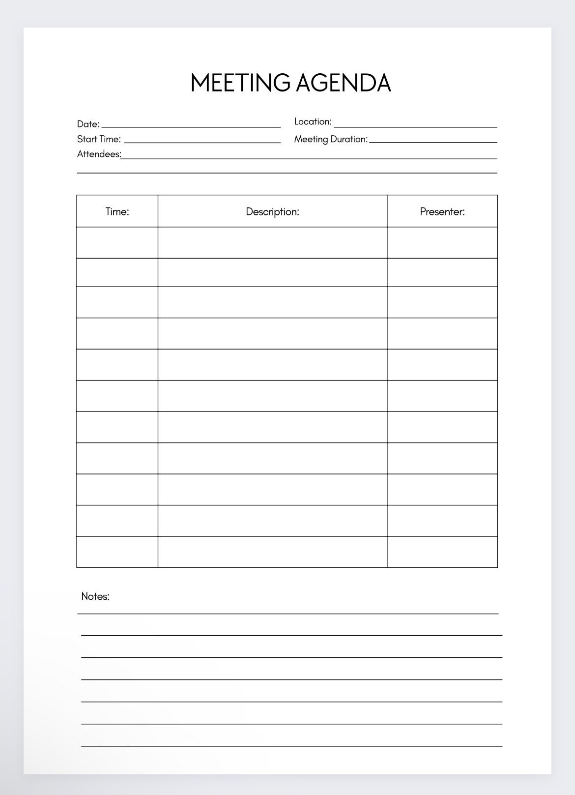 会議の議題、印刷可能な会議の議題、プロフェッショナルな議題テンプレート、ビジネス会議オーガナイザー、チーム議題プランナー、会議の議事録、会議 -  Etsy 日本