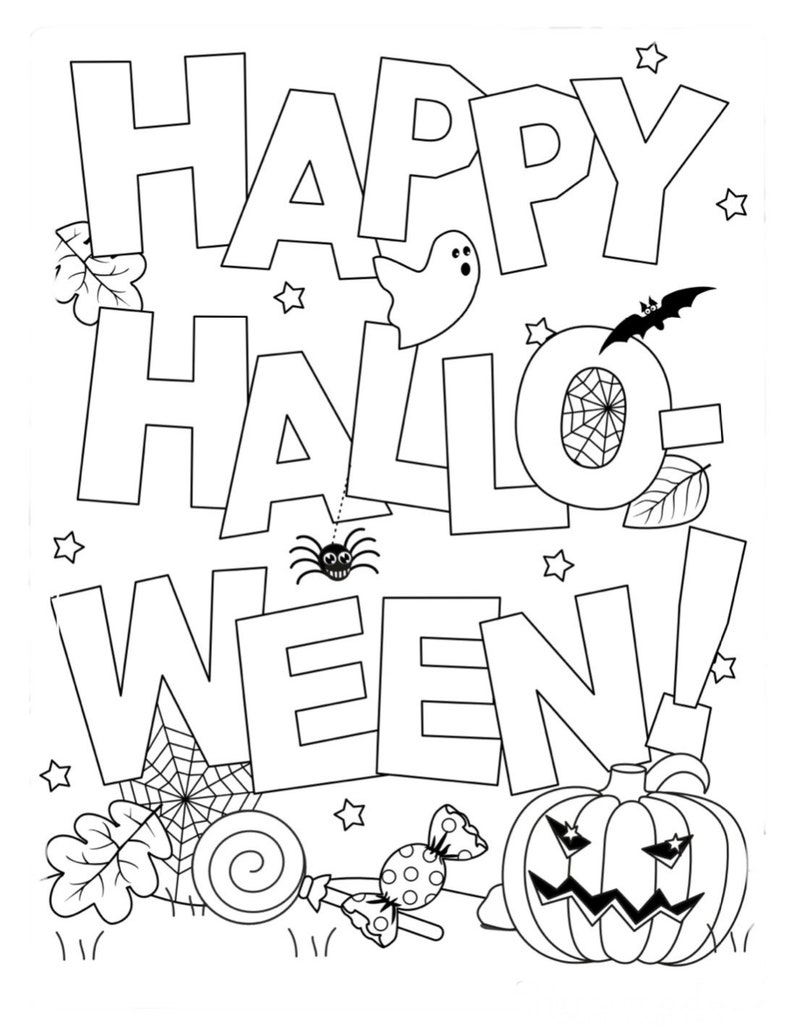 Halloween Coloring Pages, Kids Halloween Colouring Pages, Printable