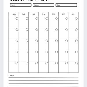 Lesson Plan Template, Lesson Planner Printable, Homeschool Teacher Planner, Weekly, Daily Plans, Academic Schedule, Simple Lesson Plan Book image 4